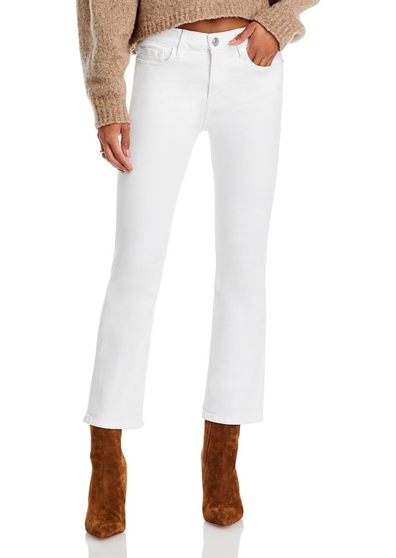 Frame Le Crop Mini Boot Jeans in Blanc