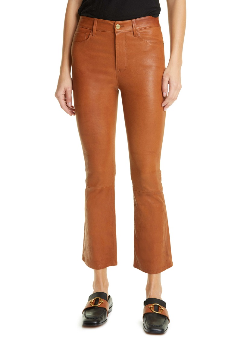 FRAME FRAME Le Crop Mini Boot Leather Pants | Bottoms