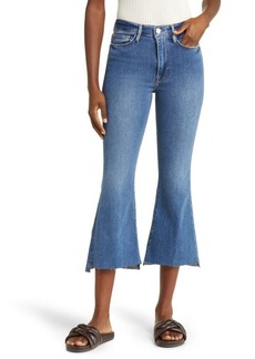 FRAME Le Crop Stagger Raw Hem Flare Jeans