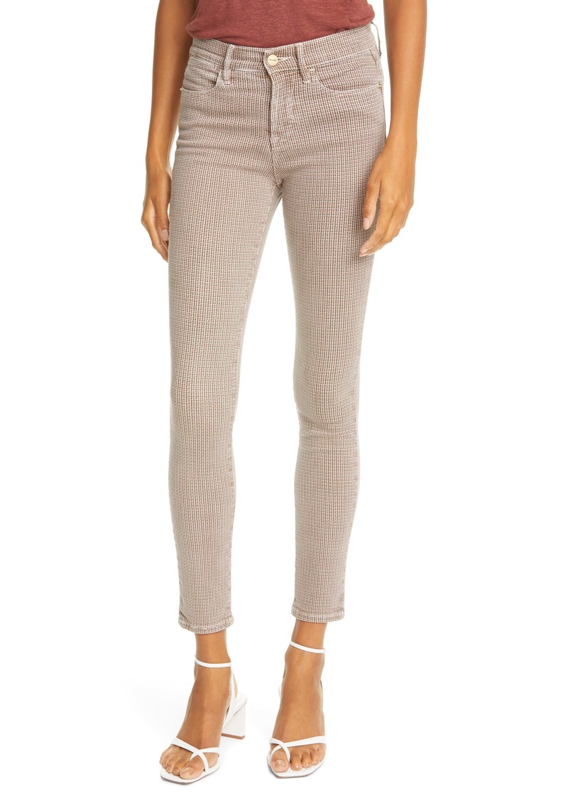 frame le high ankle skinny jeans