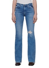 FRAME Le High Flare Jeans in Handcrafted Destruct 