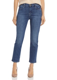 Frame Le High Rise Straight Ankle Jeans in Bestia