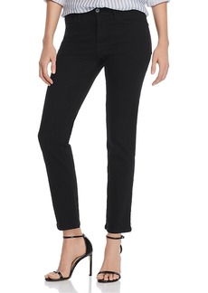 Frame Le High Rise Straight Ankle Jeans in Film Noir