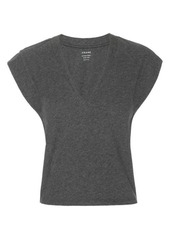 FRAME Le High Rise V-Neck T-Shirt in Charcoal Heather at Nordstrom