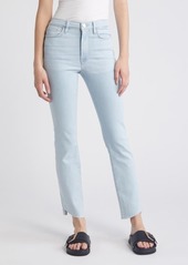 FRAME Le High Waist Cascade Hem Ankle Straight Leg Jeans