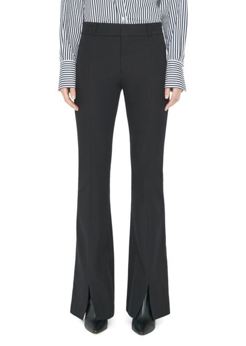 FRAME Le High Waist Slit Front Flare Trousers