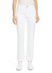 FRAME Le Hollywood High Waist Straight Leg Jeans in Blanc at Nordstrom