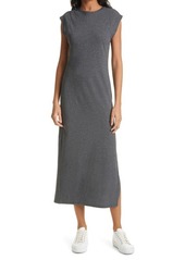 FRAME Le Muscle Organic Pima Cotton T-Shirt Dress in Charcoal Heather at Nordstrom