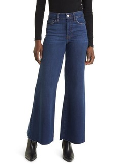 FRAME Le Palazzo Raw Hem Ankle Wide Leg Jeans
