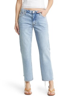 FRAME Le Slouch Distressed High Waist Straight Leg Jeans