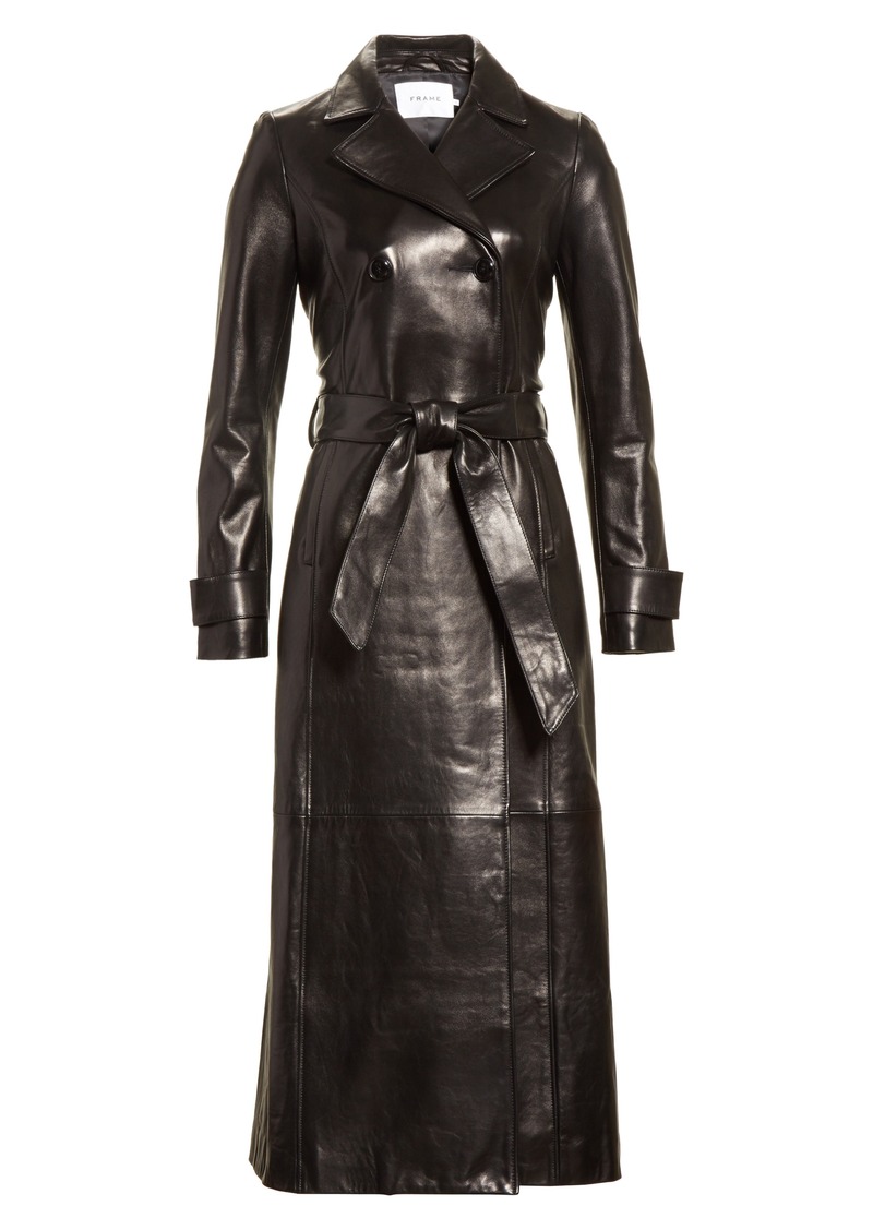 frame leather trench coat