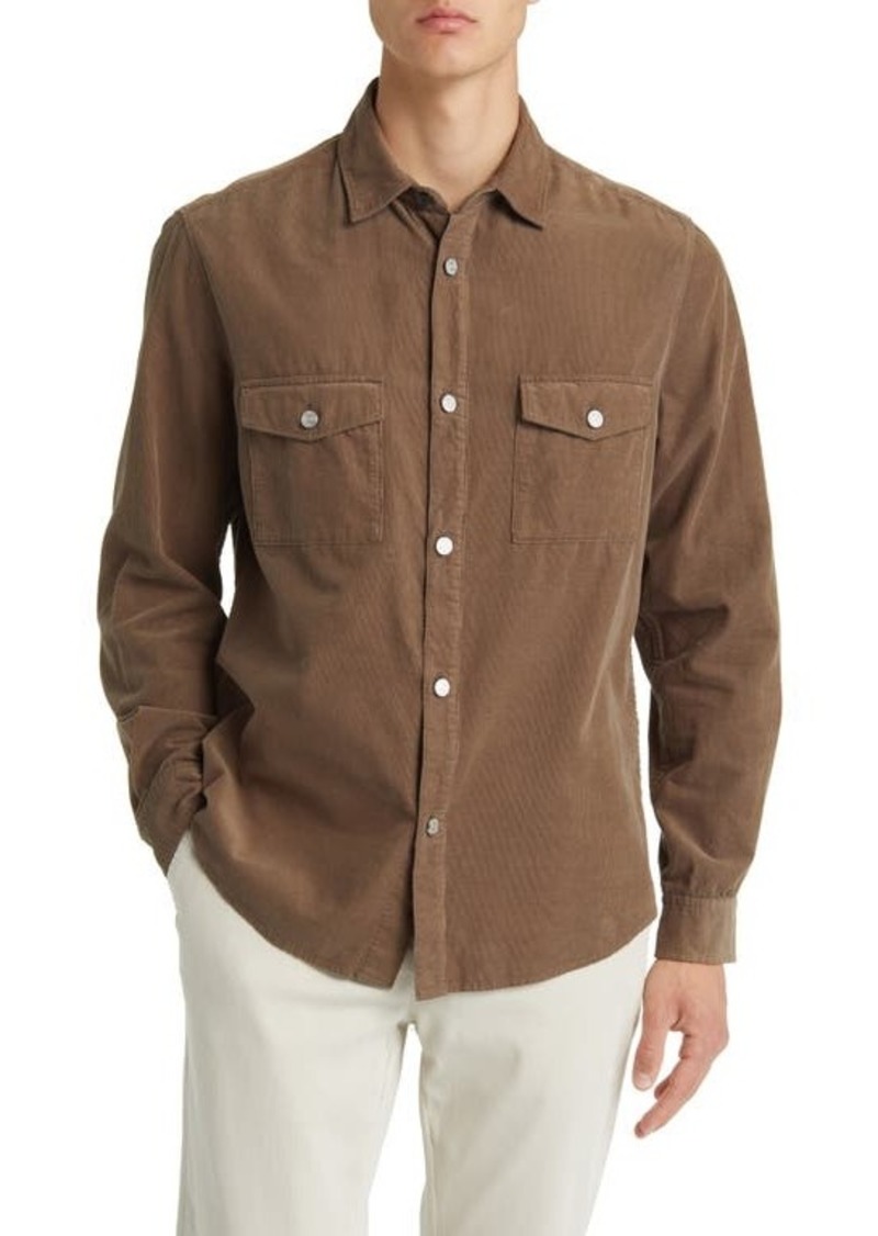 FRAME Long Sleeve Corduroy Button-Up Shirt