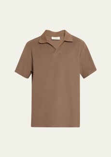 FRAME Men's Jacquard Polo Shirt