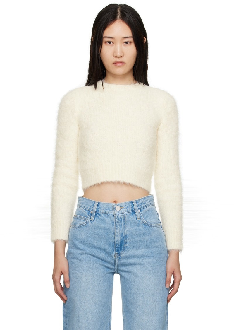 FRAME Off-White Brushed Sweater