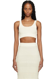 FRAME Off-White Scoop Neck Tank Top
