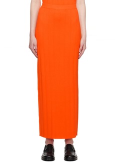 FRAME Orange Cutout Maxi Skirt