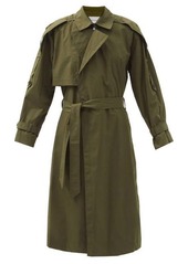 Frame Oversized cotton-blend poplin trench coat