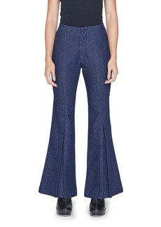 FRAME Pixie Pleated Flare Denim Trousers