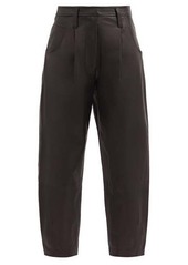 Frame Pleated leather trousers