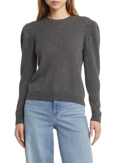 FRAME Puff Shoulder Cashmere & Wool Sweater