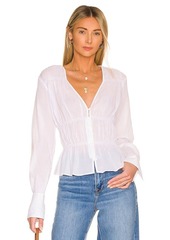 FRAME Ruched Blouse
