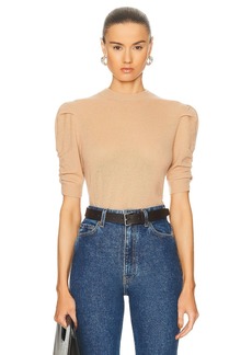 FRAME Ruched Sleeve Cashmere Sweater