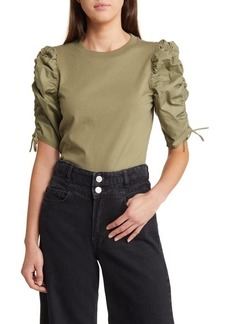 FRAME Ruched Sleeve T-Shirt