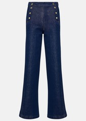 Frame Sailor Snap Wide-Leg high-rise jeans