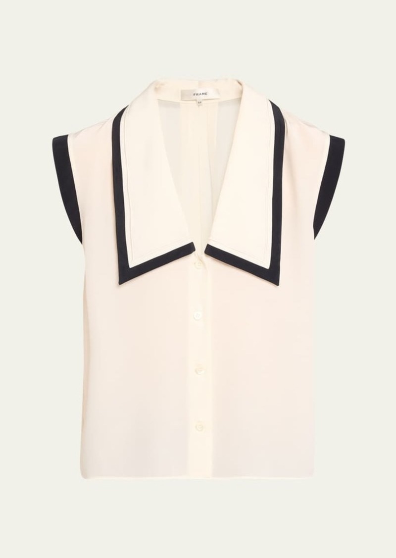 FRAME Sleeveless Sailor Blouse