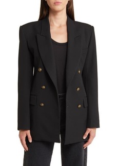 FRAME Slim Fit Double Breasted Blazer