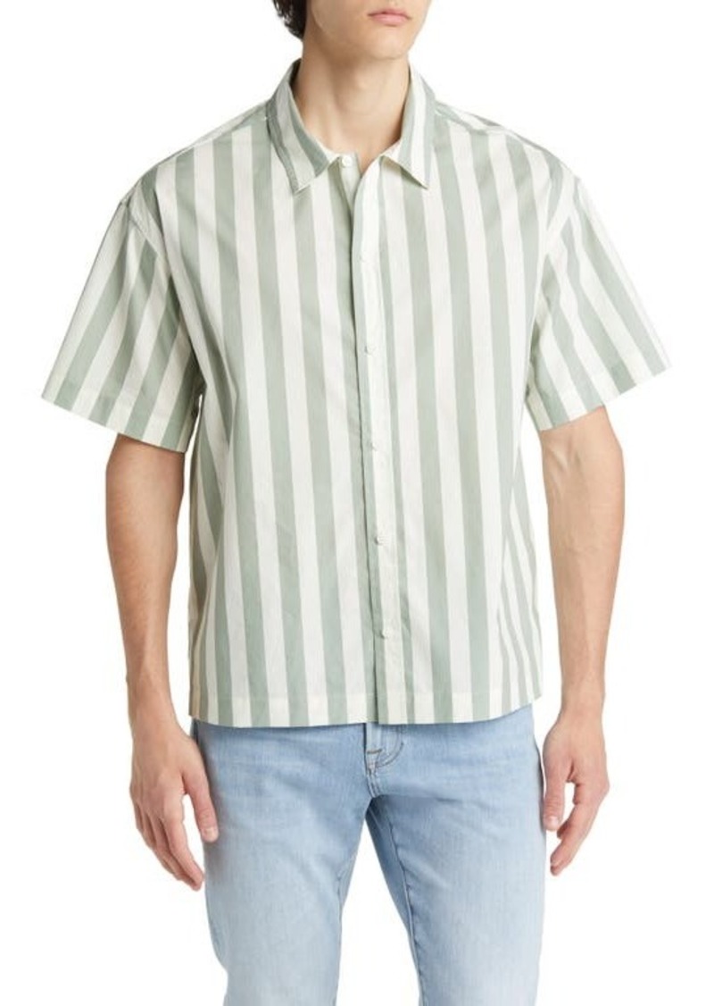 FRAME Stripe Organic Cotton Button-Up Shirt