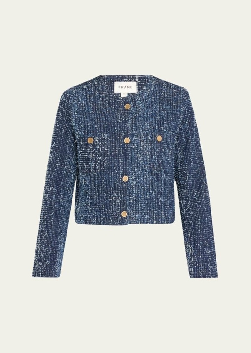 FRAME Tailored Denim Boucle Jacket