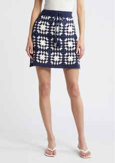 FRAME Tassel Crochet Miniskirt
