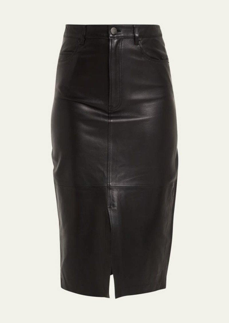 FRAME The Leather Midaxi Skirt