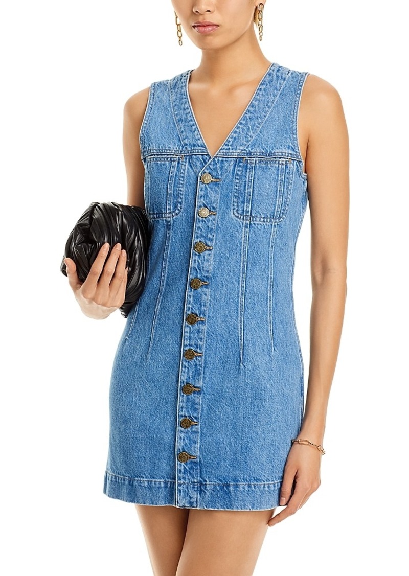 Frame Trucker Sleeveless Denim Mini Dress