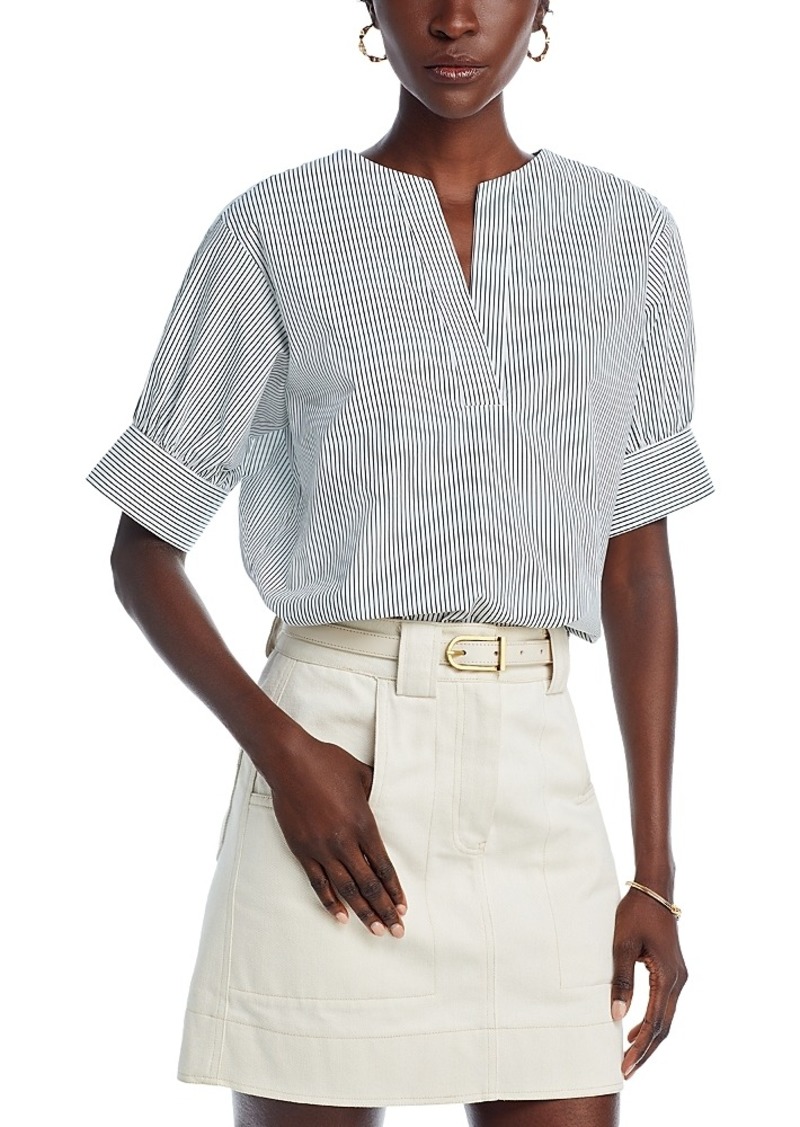 Frame V Neck Popover Top