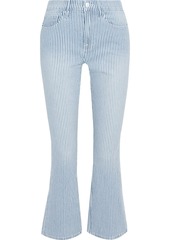 Frame Woman Le Crop Mini Boot Striped Mid-rise Kick-flare Jeans Mid Denim