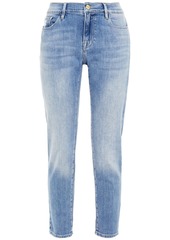 Frame Woman Le Garcon Mid-rise Slim-leg Jeans Light Denim