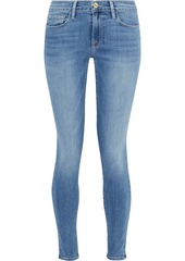 Frame Woman Le Skinny De Jeanne Faded Mid-rise Skinny Jeans Light Denim