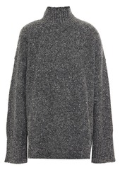 Frame Woman Marled Recycled Wool-blend Bouclé Sweater Dark Gray