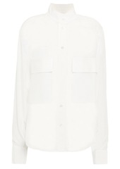 Frame Woman Safari Silk Crepe De Chine Shirt Off-white
