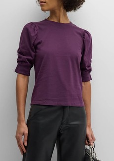 Frankie Ruched Puff Sleeve Tee