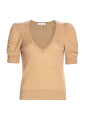 FRAME Frankie Recycled Cashmere & Wool Puff-Sleeve Sweater