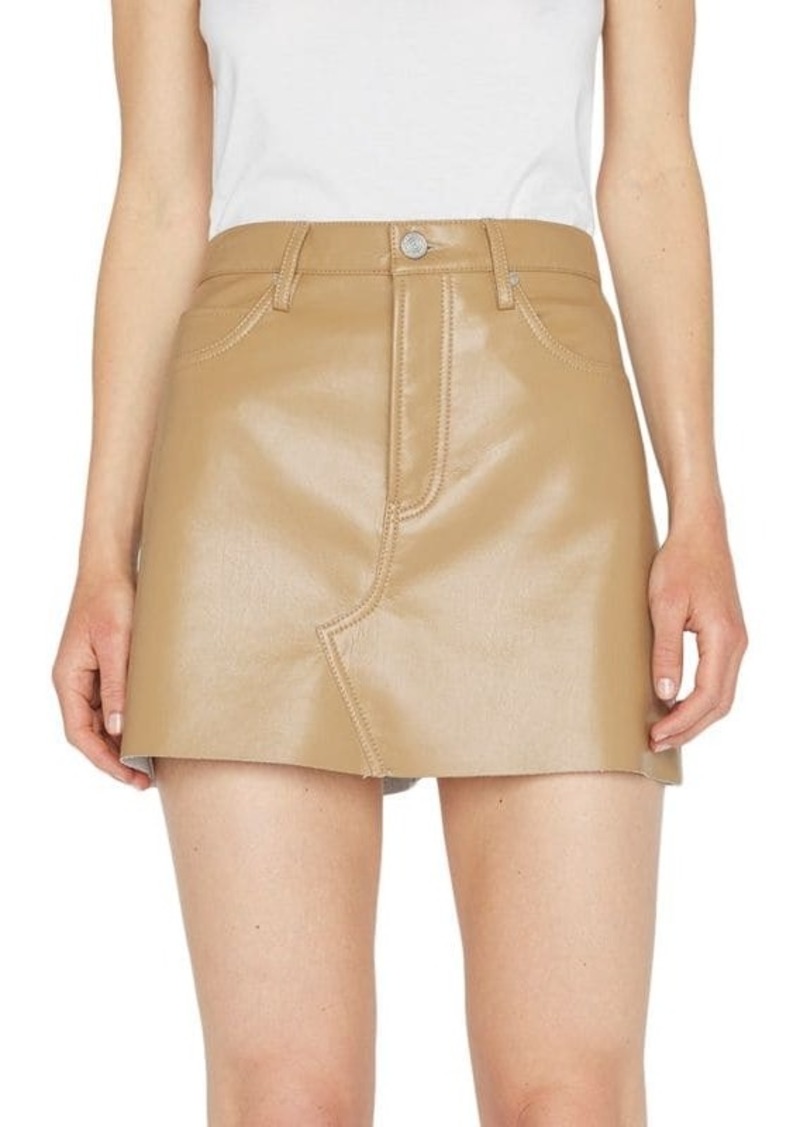 FRAME High N Tight Leather Blend Mini Skirt