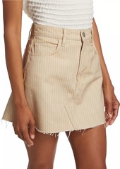 FRAME High N Tight Pinstripe Denim Miniskirt