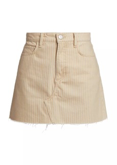 FRAME High N Tight Pinstripe Denim Miniskirt