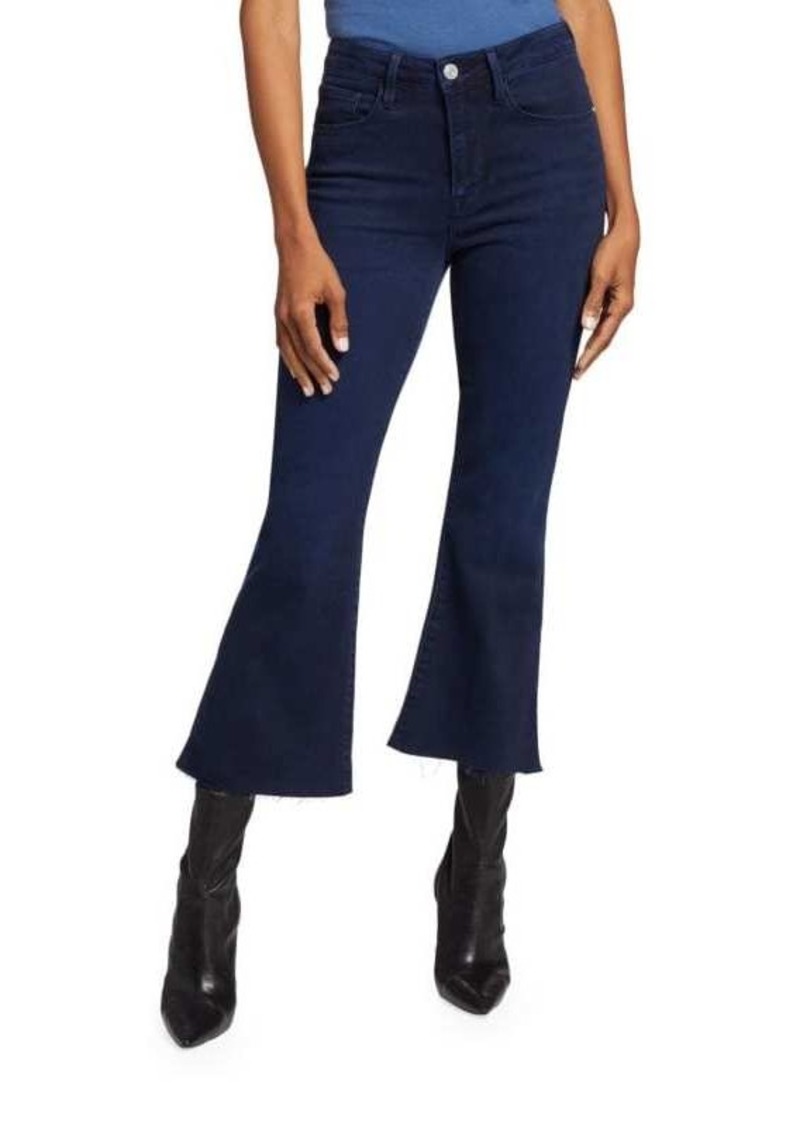 FRAME High Rise Cropped Flare Jeans