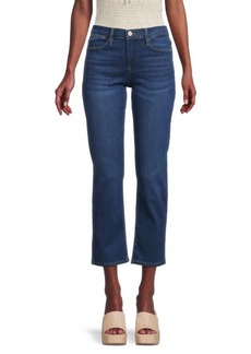 FRAME High Rise Cropped Straight Jeans