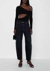 FRAME high-waisted straight-leg jeans