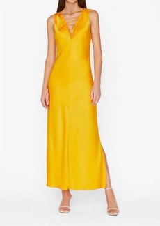 FRAME Lace Front Midi Dress In Nectarine